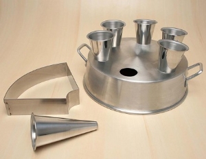 Forma Pizza Cone Alumnio com 7 Cones